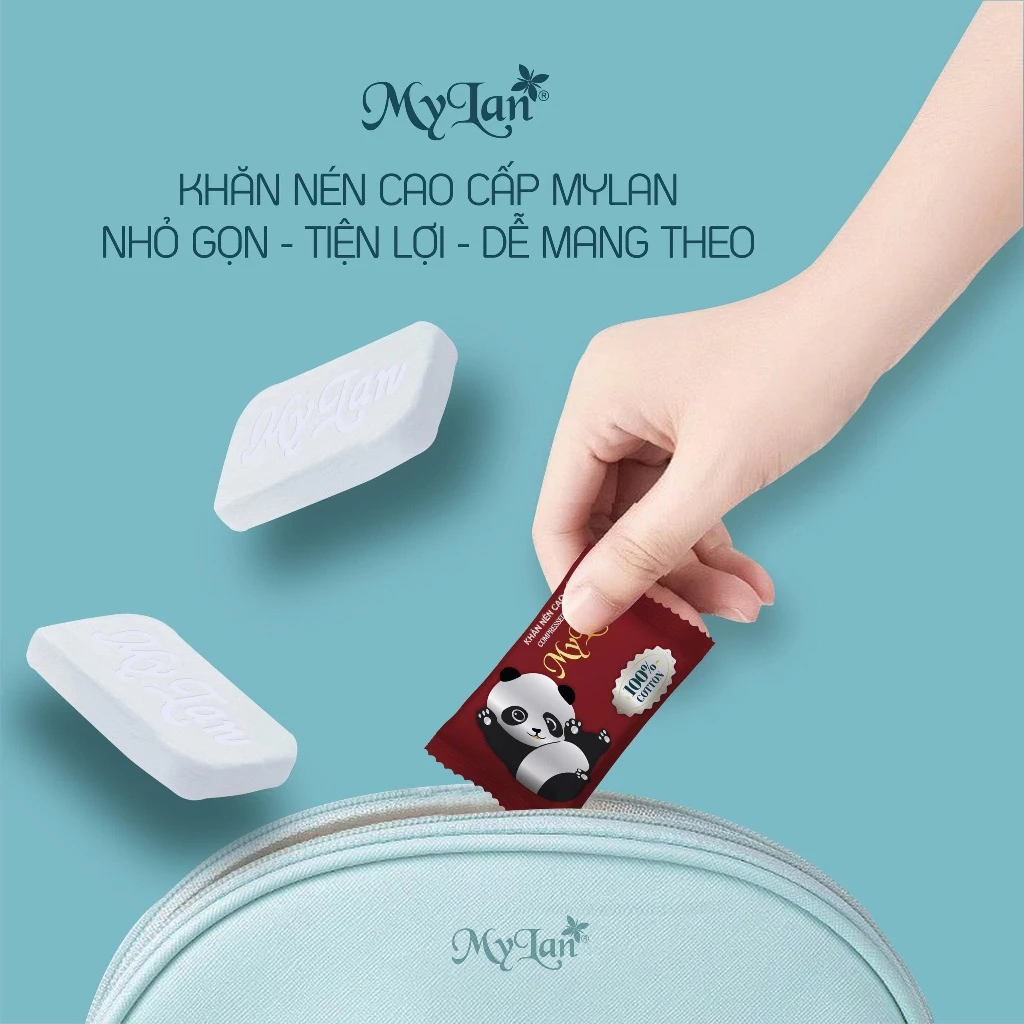  Khăn Nén MyLan Cao Cấp Tiện Lợi Đi Du Lịch Nhà Hàng Khách Sạn Dùng 1 Lần Size 24x30cm 22 Cái 