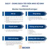  Nước tẩy rửa nhà vệ sinh BECKER SA2-F - pH 2.2 (Nhập khẩu Đức) 