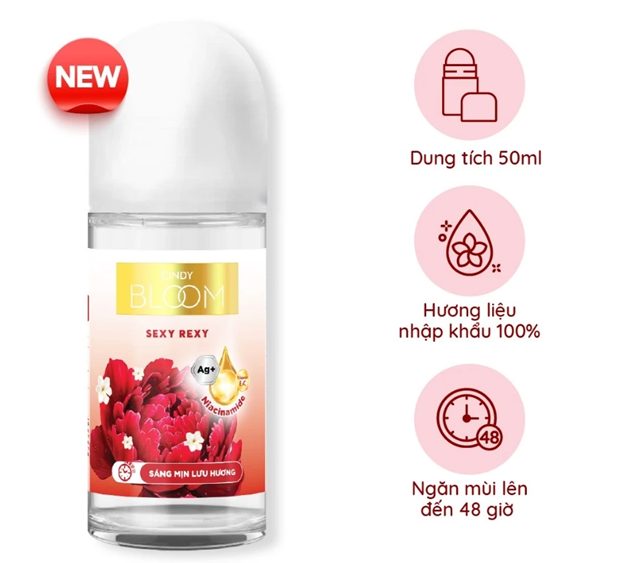  Lăn Khử Mùi CINDY BLOOM Hương Nước Hoa Dành Cho Nữ 50ml 