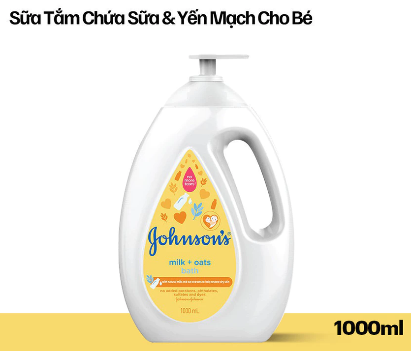  Sữa tắm Johnson's Baby chứa sữa và gạo 1000ml 