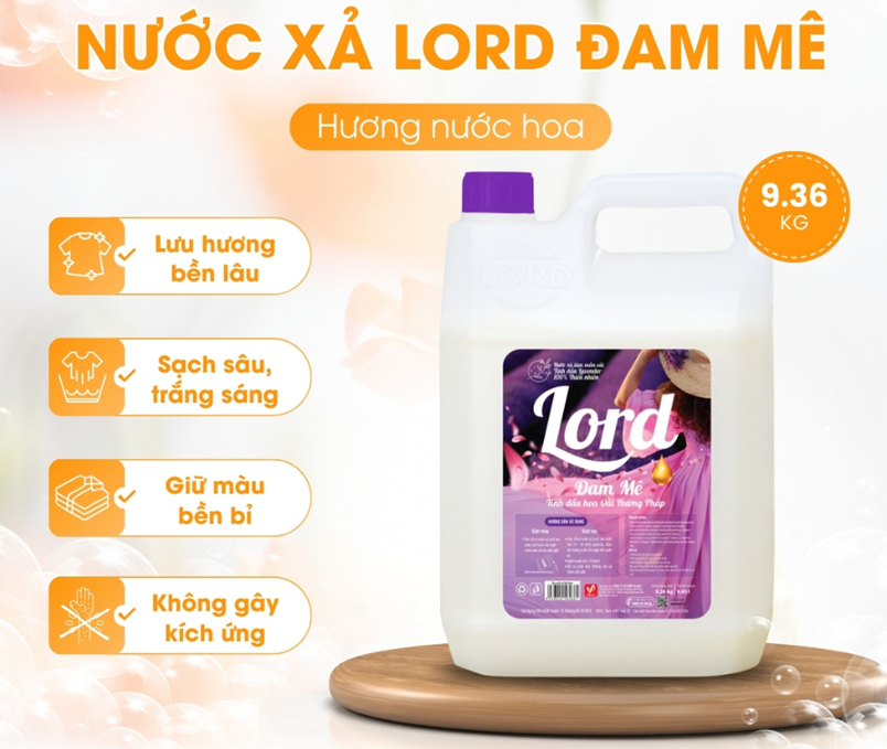  Nước xả làm mềm vải Lord 9.36 kg 