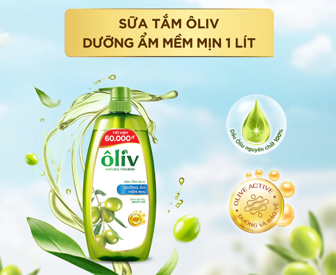  Sữa Tắm Dưỡng Da Ôliv Dưỡng Ẩm 250ml/650ml/1L 