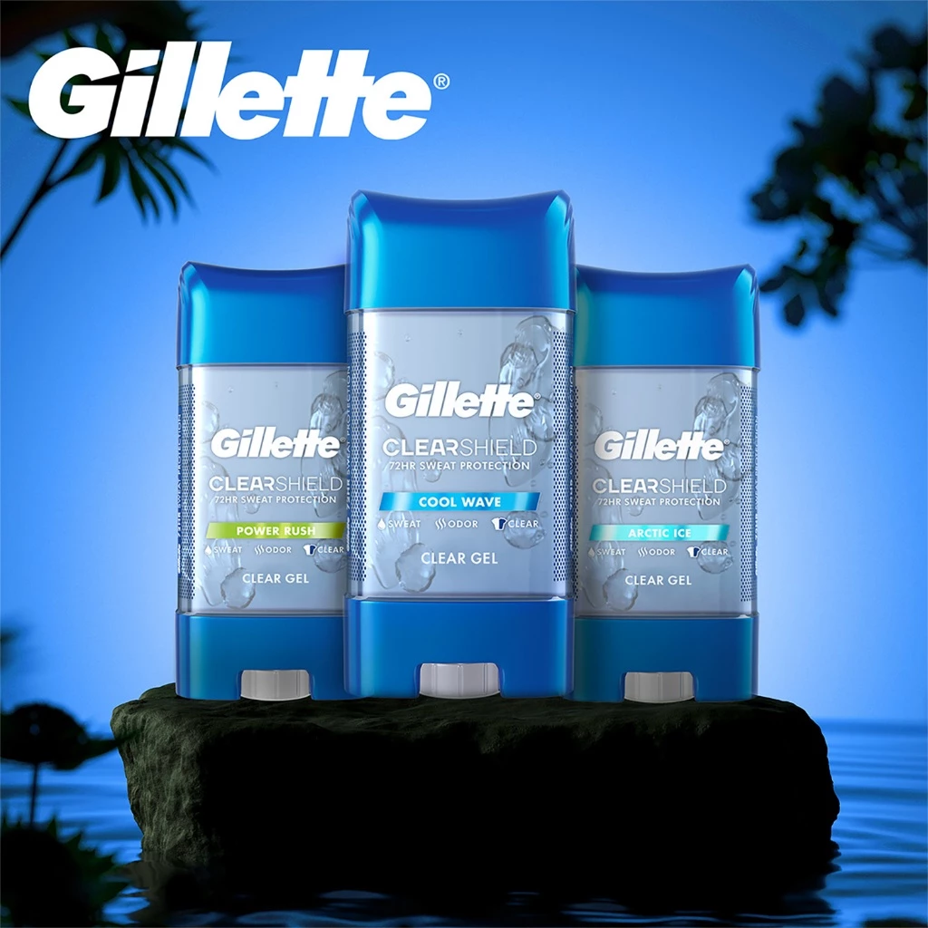  Gel Khử Mùi GILLETTE 107g, Giảm tiết mồ hôi hiệu suất 72 giờ hương tươi mới, mát lạnh - Mỹ 