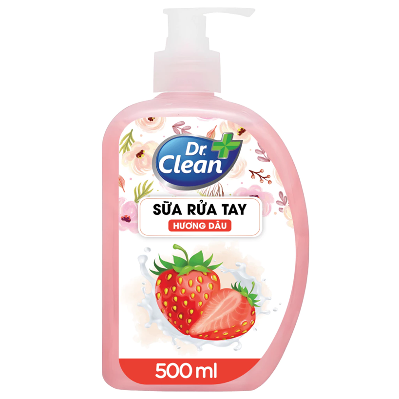  Sữa rửa tay Dr.Clean sạch khuẩn mềm dịu da tay hương trái cây thanh mát 500ml 
