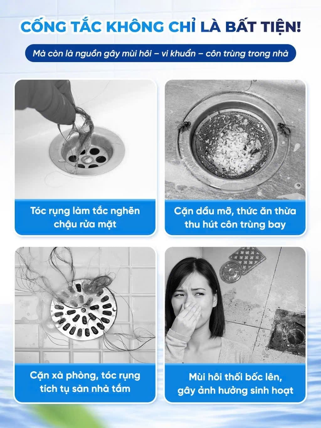  Gel sinh học CleanZ phòng tắc nghẽn, làm sạch đường ống rửa bát, rửa mặt, khử mùi hôi hiệu quả 500-1000ml 