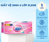  Giấy Vệ Sinh Elene 10 Cuộn 4 Lớp Cao Cấp, Mềm Mịn, An Toàn, Tan Ngay Trong Nước (Có Lõi/Không Lõi) 