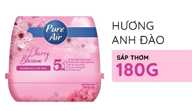  Sáp Thơm Khử Mùi PURE AIR Hương Ổi/Sả Chanh/Cà Phê/Trái Cây 180g 