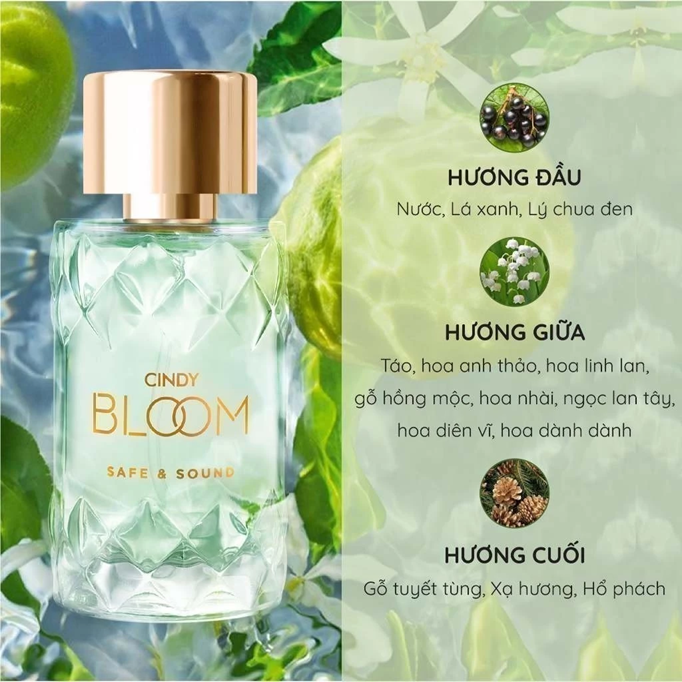  Nước Hoa Nữ CINDY BLOOM Hương Thơm Nữ Tính Ngọt Ngào, Lưu Hương Lâu Chai 30ml 