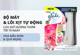  Bộ Máy & Lõi Xịt Thơm Phòng Tự Động GLADE Lưu Hương Tự Nhiên Đến 70 ngày 252ml 