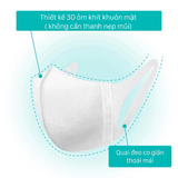  Khẩu Trang 3D Người Lớn Niva Hộp 10 Cái Cấu Trúc 3 Lớp Ngăn Bụi Mịn Kháng Khuẩn 