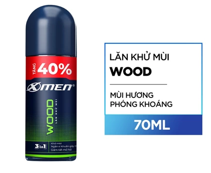  [TĂNG 40% DUNG TÍCH] Lăn khử mùi XMen 70ml/chai Amazon/Vegas/Wood/Fire - Hương Thơm Nam Tính, Khô Thoáng Dài Lâu 