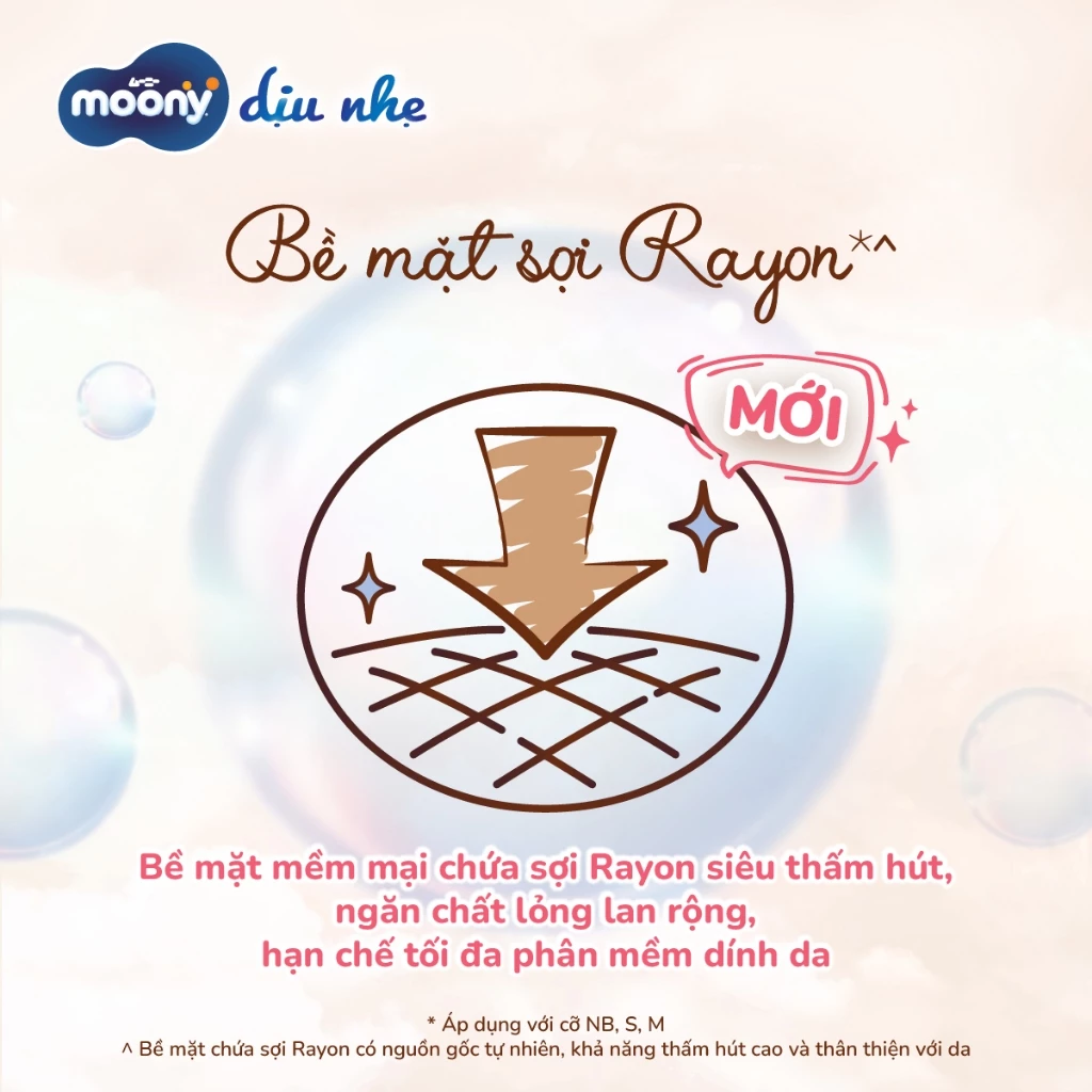  Tã dán Moony Dịu Nhẹ siêu cao cấp NB/S/M/L 