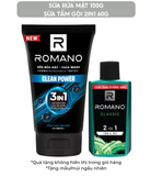  Sữa rửa mặt Romano đa tác dụng dành cho nam giới 100g: Cấp ẩm, Loại bỏ nhờn, Sáng da/Ngừa mụn/Làm sạch sâu 