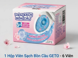  Viên Sạch Bồn Cầu Geto Hương Đào viên thả bồn cầu tẩy sạch mảng bám, khử mùi diệt vi khuẩn 50G/gói 