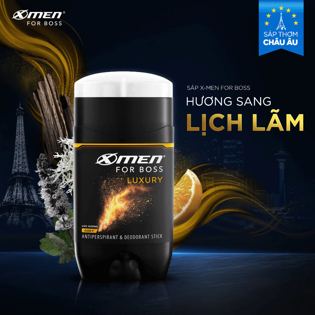  Sáp khử mùi XMen for Boss 70g/80g - Sáp thơm Châu Âu, ngăn tiết mồ hôi (sáp trắng), ngăn vệt ố vàng (sáp xanh) 