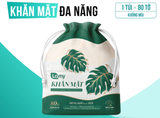  Khăn mặt khô đa năng Lamy túi rút 80 khăn không mùi mềm dai thấm hút tốt 