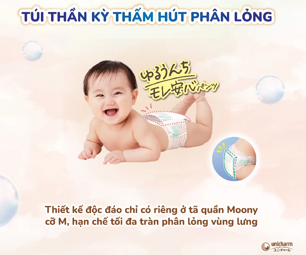  Tã quần Moony Dịu Nhẹ siêu cao cấp M46/L36/Xl32 