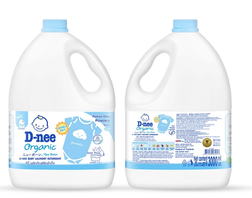  Nước giặt D-nee cho trẻ sơ sinh, mềm dịu, thơm nhẹ, không hư hại quần áo - Can 3000ml 