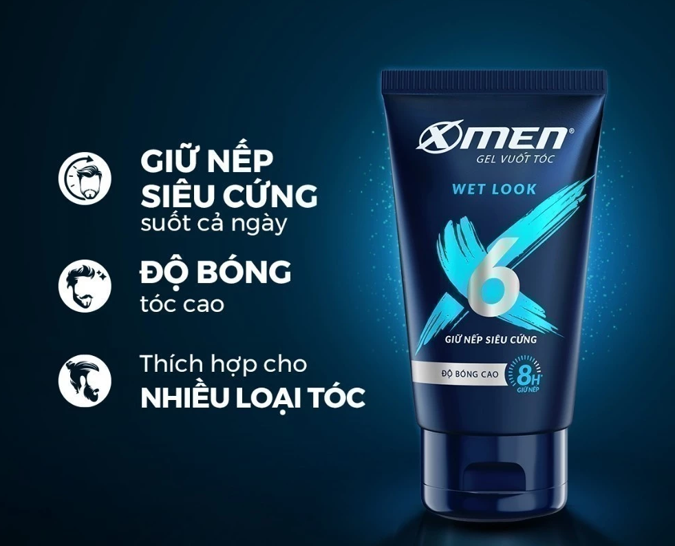  Gel Vuốt Tóc Nam XMen 150g - Tạo Kiểu Tóc, Giữ Nếp 8H 