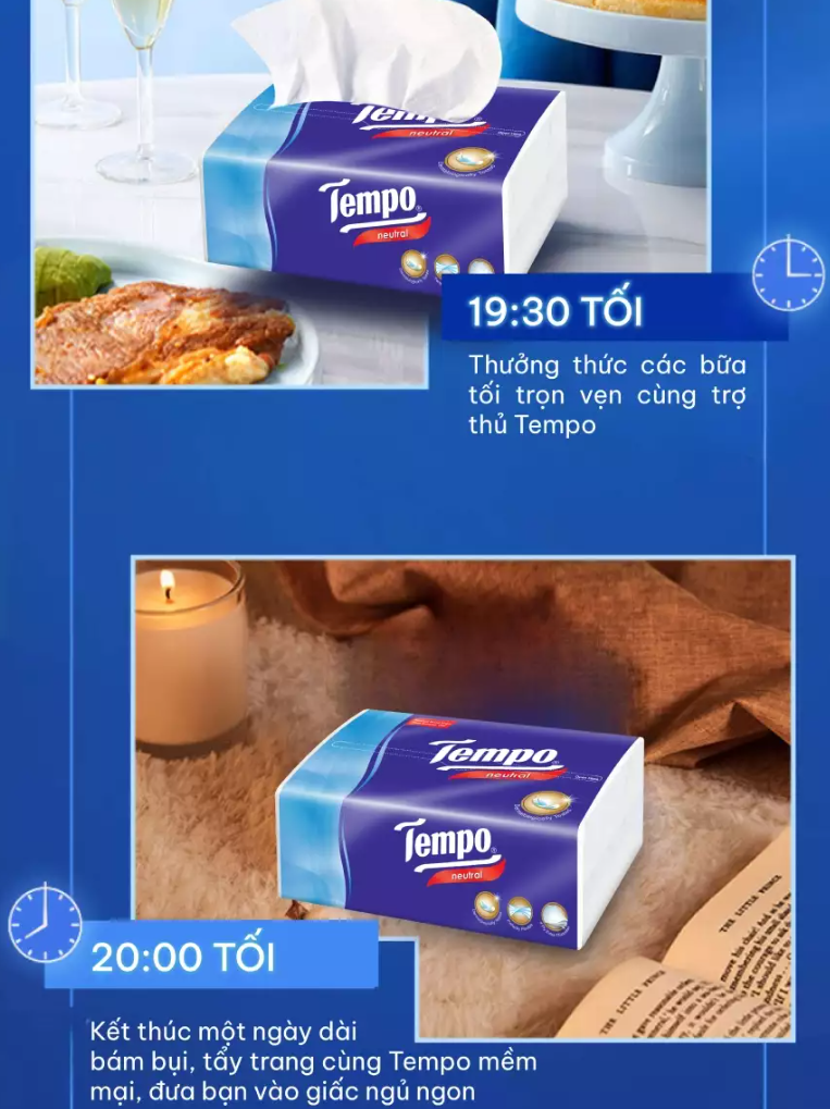  Khăn Giấy Rút Cao Cấp Tempo - 4 Lớp Bền Dai, An Toàn Cho Da 