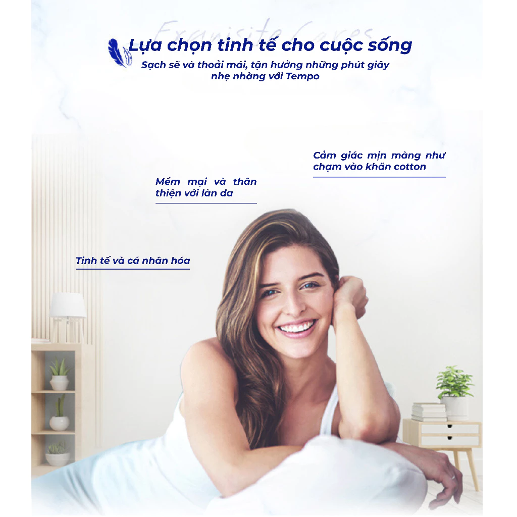  Giấy vệ sinh cao cấp Tempo Toipa - 3 lớp bền dai, an toàn cho da (Lốc 10 Cuộn) 