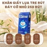  Khăn Giấy Lụa Rút Đáy Elene 250 Lần Rút 4 Lớp Mềm Mịn, Tiện Lợi, An Toàn (Giấy rút cỡ nhỏ) 