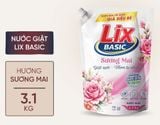  Nước giặt Lix Basic hương Nắng mai túi 3.1kg - can 3.3kg 