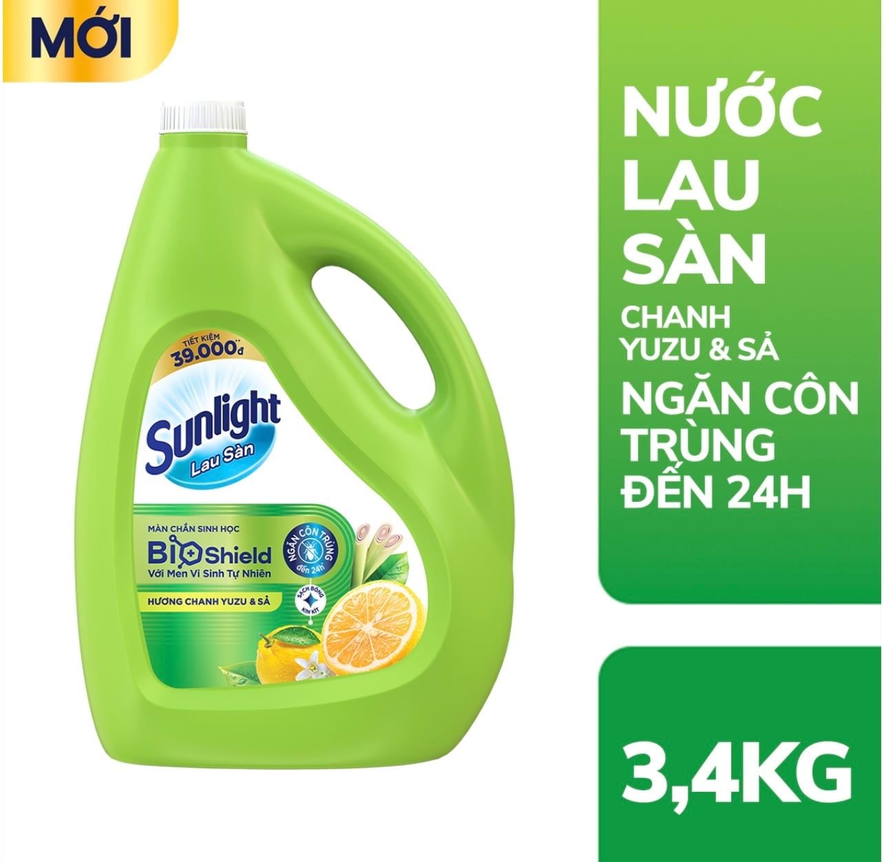  Nước lau sàn Sunlight Bioshield can 3.4Kg 