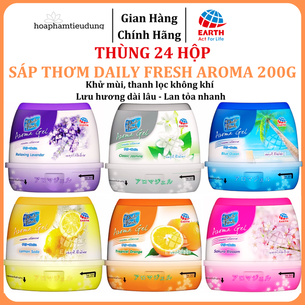  Sáp Thơm Daily Fresh Aroma Khử Mùi Không Gian, Tỏa Hương Dịu Nhẹ 200g 