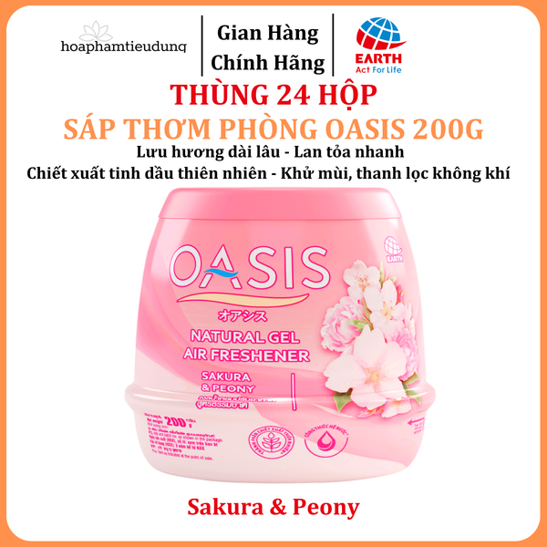  Sáp Thơm Oasis Natural khử mùi Làm Thơm Không Gian, Nhiều Hương Thiên Nhiên, thương hiệu Nhật Bản (200g) 