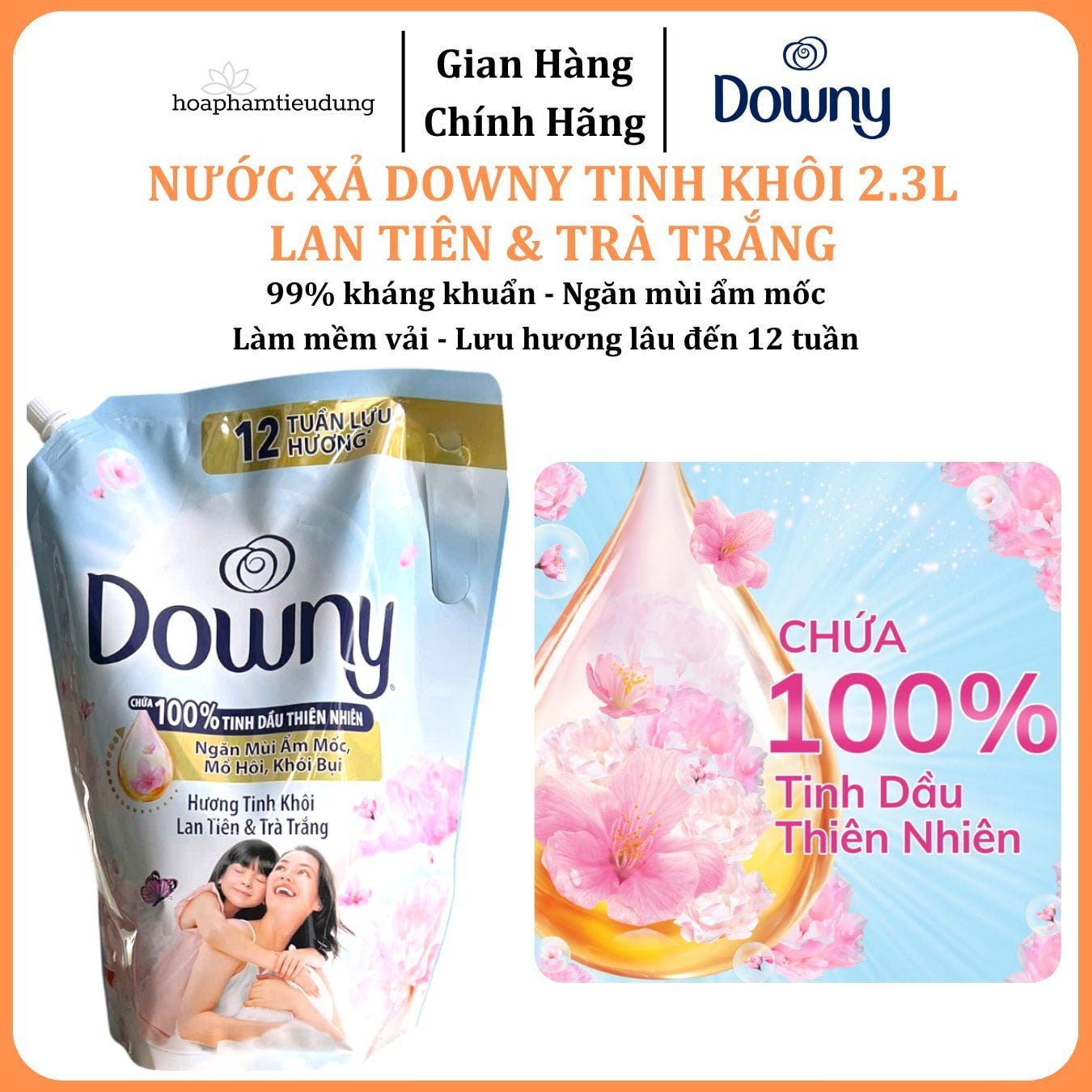  Nước xả vải Downy 1.25-1.45-1.6L-2.3L 