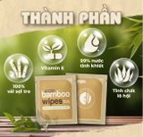  Túi 50 gói khăn ướt vải sợi tre kháng khuẩn EcoBamboo gói 1 tờ không mùi 