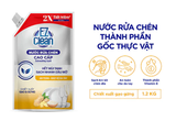  Túi Nước Rửa Chén Bát Gốc Thực Vật EZ CLEAN 1,2kg - Sạch nhanh dầu mỡ, mùi tanh, dịu nhẹ cho da tay 