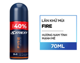  [TĂNG 40% DUNG TÍCH] Lăn khử mùi XMen 70ml/chai Amazon/Vegas/Wood/Fire - Hương Thơm Nam Tính, Khô Thoáng Dài Lâu 