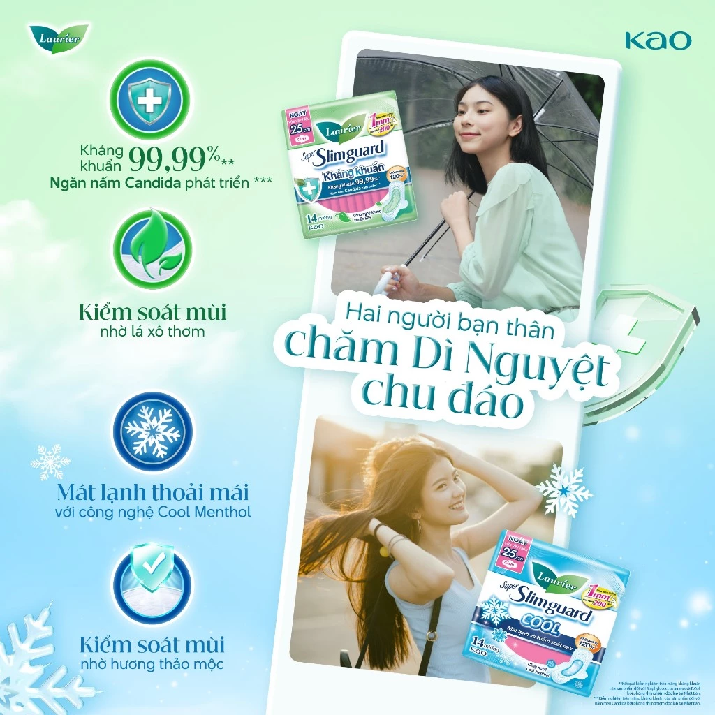  Băng Vệ Sinh Laurier Siêu Mỏng Mát Lạnh 1mm 