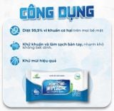  Khăn ướt diệt khuẩn EcoWipes 60 tờ hương chanh sả 