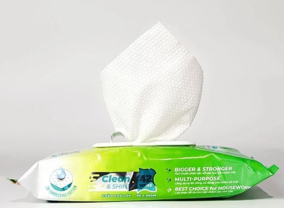 Khăn ướt lau bếp cao cấp Kitchen EcoWipes gói 42 tờ size lớn hương chanh 