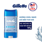  Gel Khử Mùi GILLETTE 107g, Giảm tiết mồ hôi hiệu suất 72 giờ hương tươi mới, mát lạnh - Mỹ 