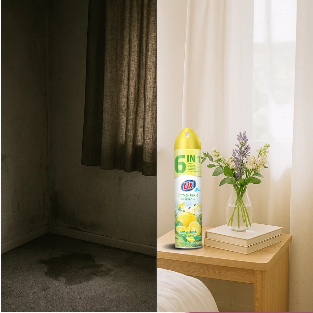  Xịt thơm phòng Lix hương thiên nhiên, phòng thơm mát tự nhiên lưu hương dài lâu chai 280ml 