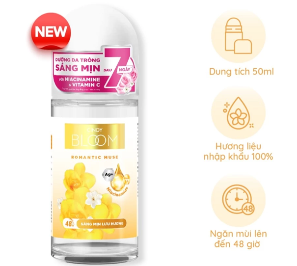  Lăn Khử Mùi CINDY BLOOM Hương Nước Hoa Dành Cho Nữ 50ml 