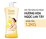  Sữa Tắm Sáng Da FRESH Hương Hoa Hồng / Ngọc Lan Tây / Hoa Tử Linh Lan Chai 1.2kg 