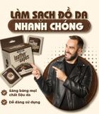  Hộp 20 gói khăn ướt lau giày da túi da ví da siêu tốc Leather EcoWipes gói 25 tờ hương quế 