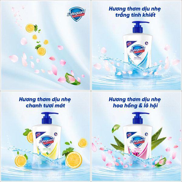  Nước Rửa Tay SAFEGUARD Sạch 99,9% Vi Khuẩn & Dịu Nhẹ Cho Da - Chai 450ML -Thái Lan 