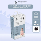  Bỉm tã dán ngày Applecrumby Slimdry Easyday Tape size NB - XL thoải mái và êm ái cho bé 