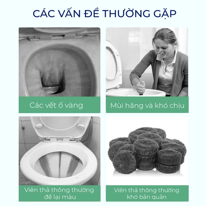  Viên sạch bồn cầu Geto viên thả bồn cầu sạch khuẩn tẩy sạch mảng bám khử mùi diệt vi khuẩn toilet 