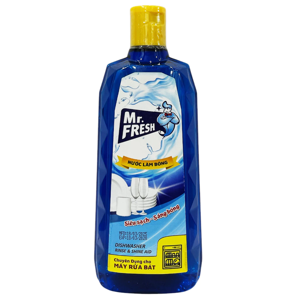  Nước làm bóng Mr.Fresh 500ml giúp Giúp chén bát sạch, sáng bóng và khô nhanh 