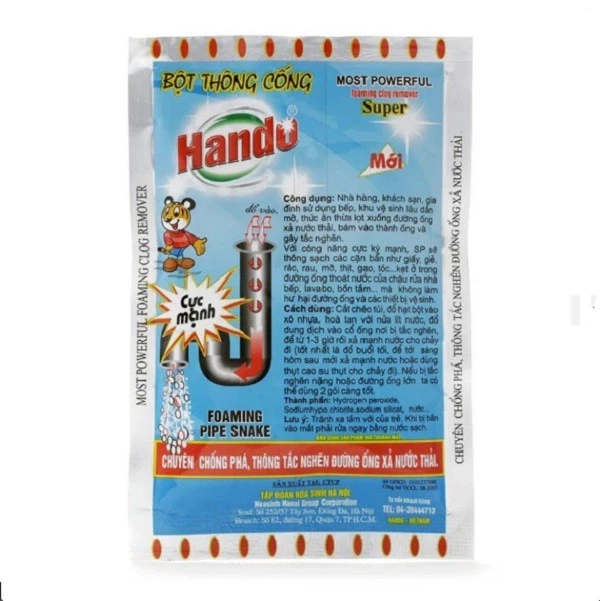  Bột thông cống Hando 100g cực mạnh an toàn đường ống 
