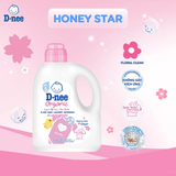  Nước giặt D-nee cho trẻ sơ sinh, mềm dịu, thơm nhẹ, không hư hại quần áo - Can 960ml - 2 Hương thơm 