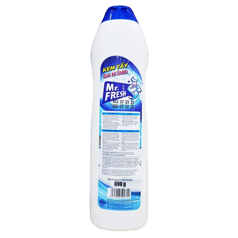  Kem tẩy đa năng cọ xoong nồi tẩy dầu mỡ bếp Mr.Fresh 690g siêu sạch 