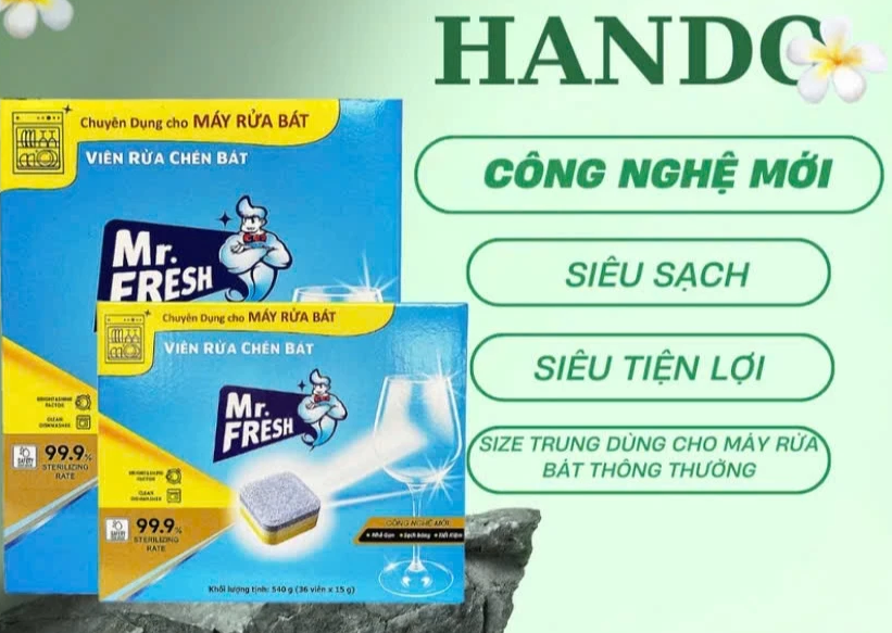  Viên Rửa Chén Bát Mr.Fresh Dành Cho Máy Rửa Chén Bát Hộp 36 Viên 